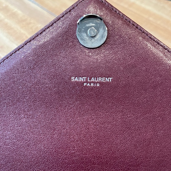 2017 Saint Laurent Large College Bag in Burgundy with Oxidized Silver Hardware - Picture 3 of 9